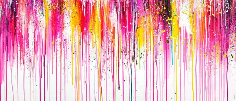Colourful drops - Abstract art by Poster Art Shop