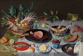 Still Life with Meat, Fish, Vegetables and Fruit, Jacob van Hulsdonck