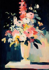 Bloemen in gele vaas van Niklas Maximilian