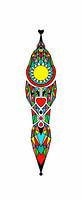 Spiritual mandela structure Maori with shining sun