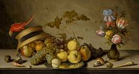 Stillleben mit Obst und Blumen, Balthasar van der Ast von Meisterhafte Meister Miniaturansicht