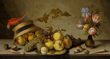 Stilleven met fruit en bloemen, Balthasar van der Ast