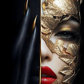 goud - zwart - rood van Gelissen Artworks