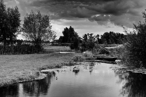 Landschap in zwart-wit
