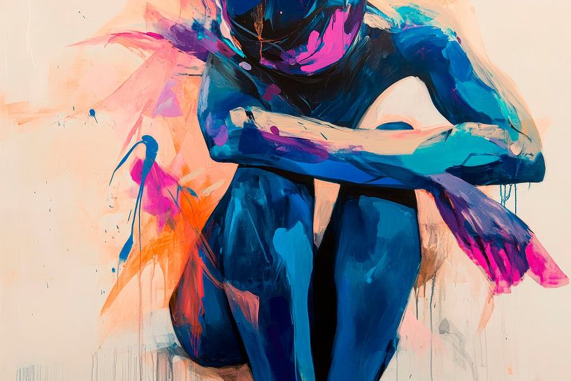 Colourful figure in creative expression by Poster Art Shop