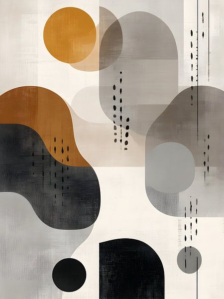 Monochrome artwork with earthy accents by Petra Dreiling-Schewe