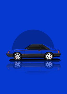 Art 1979 Ford Mustang Cobra blue by D.Crativeart