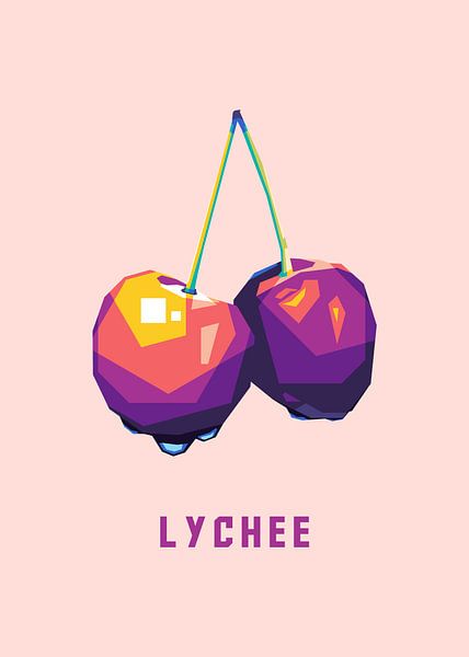 Lychee Popart van Rizky Dwi Aprianda