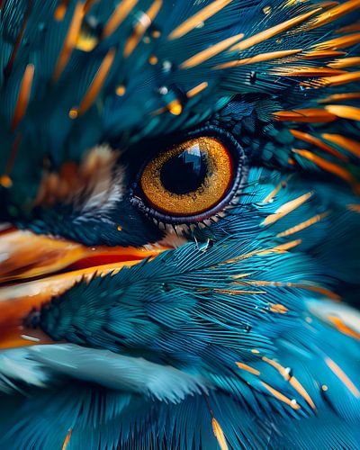 Nahaufnahme Blauer Vogel