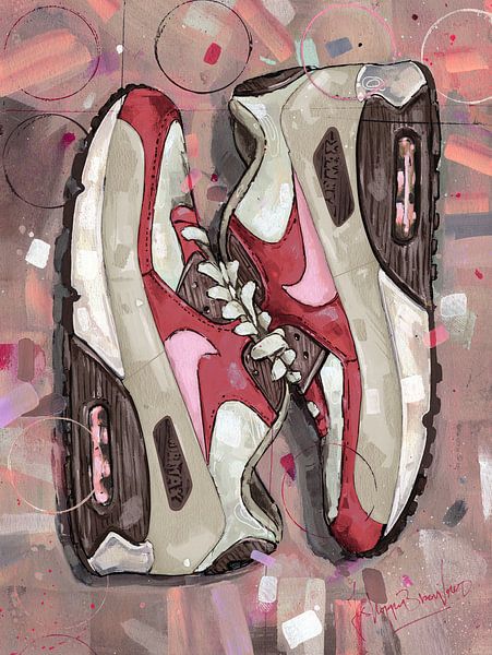 Nike air max 90 Bacon Gemälde. von Jos Hoppenbrouwers