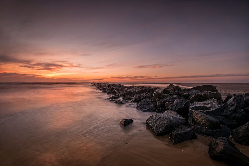 Avond tuur zonsondergang von John Jansen