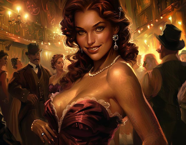 illustration women's cabaret by Egon Zitter