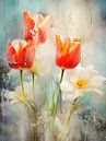 Tulips in abstract karakter van Bert Meijer thumbnail