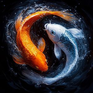 Zwei Fische im Gleichgewicht