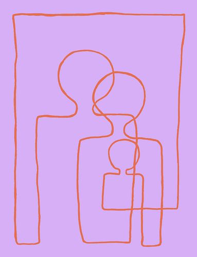 Three of them together Purple/Cadmium Orange