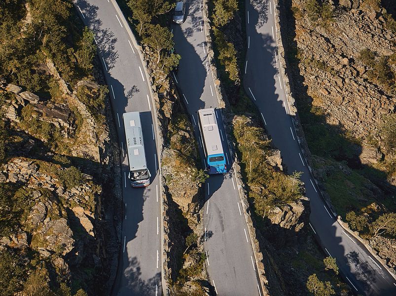 The winding roads of Trollstigen, Norway by qtx