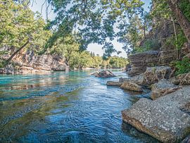 Flowing River Between The Mountains Koprulu Canyon by Nature Life Ambience