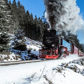 Le chemin de fer à voie étroite du Harz en hiver sur Oliver Henze