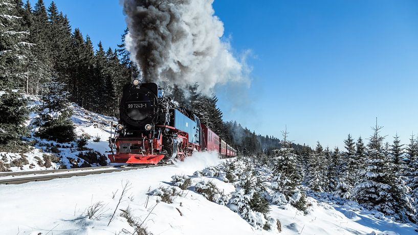 Harz narrow gauge railroad in winter by Oliver Henze