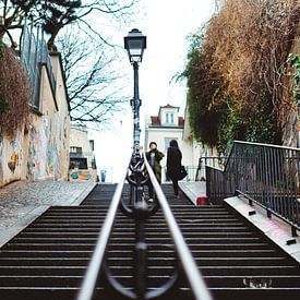 De straten van Montmartre, Parijs van Erik Wardekker