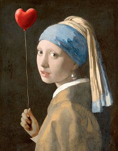 Girl with a pearl earring - Vermeer's Girl by OEVER.ART