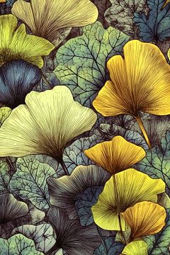 Ginkgo Biloba natuur kunst #ginkgo van JBJart Justyna Jaszke