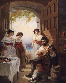 Anton Romako, Neapolitan tavern