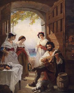 Anton Romako, neapolitanische Taverne