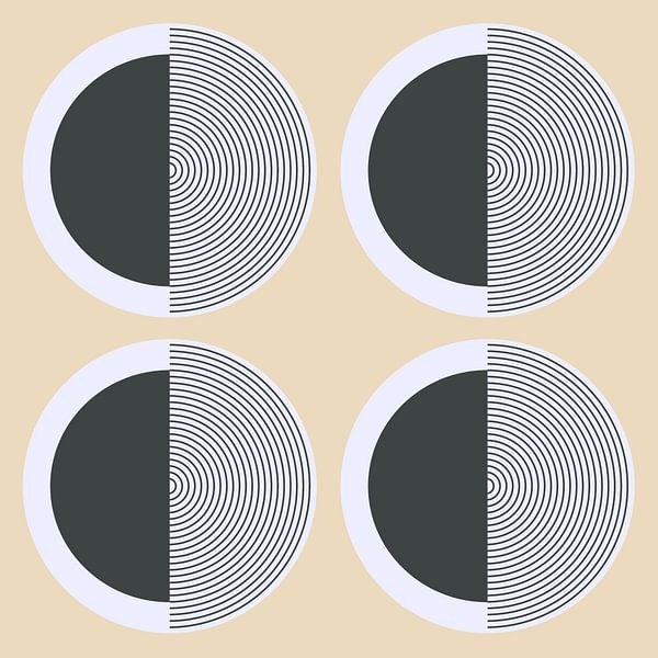 Moon Phase Abstract by Mad Dog Art