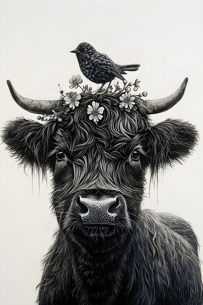 Scottish highlander Portrait by But First Framing