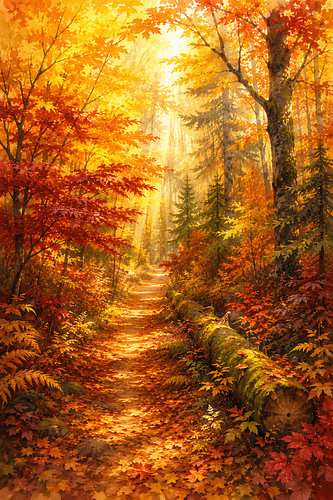 Promenade d'automne en forêt