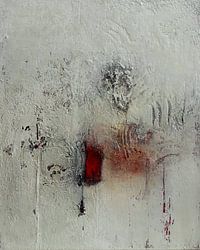 Het rode fragment -  Abstracte compositie 9.100