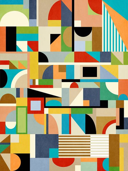 Kleurrijke abstracte geometrische 2 van Georgia Chagas