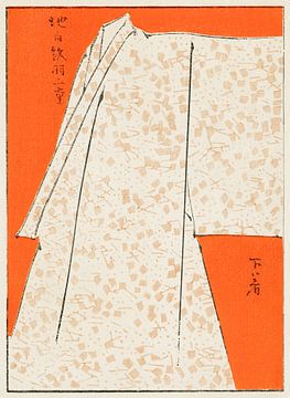 Japanse kimono door Watanabe Seitei. Japanse kunst. Ukiyo-e. van Dina Dankers