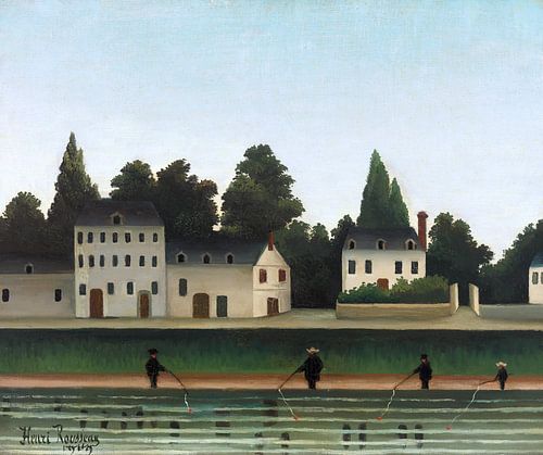 Landschap met vier vissers, Henri Rousseau - 1909