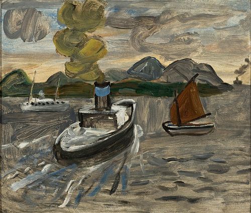 Ernesto de Fiori-Marine met sleepboot