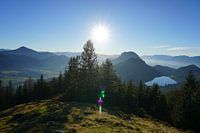 Uitzicht op de Hohe Salve en Hintersteiner See, Tirol