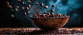 Coffee beans in motion - Flavourful enjoyment by Poster Art Shop