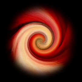 Faszinierende Farbspiralen auf Schwarz 09 / Spirale / Farbstrudel von Kerstin Franz