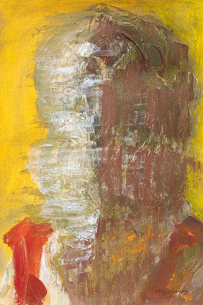 Portrait abstrait Acrylique Couleur par Kitty Lakke