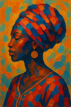 Paint and Soul - Silent Portrait with African Influences by But First Framing