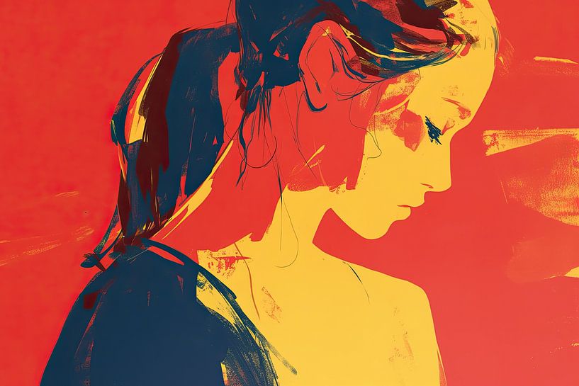 Femme avec poney par La collection ARTEO
