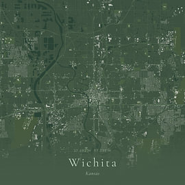 Historische Landkarte von Wichita, Vereinigte Staaten von Ortsdrucke