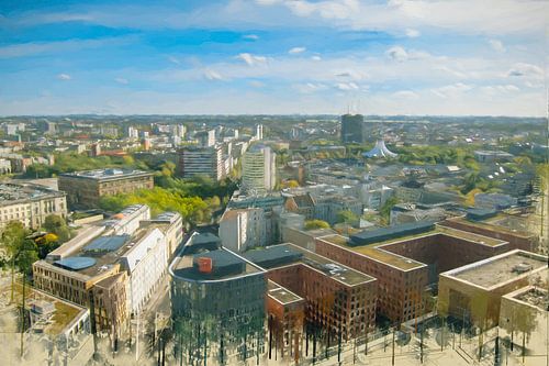 Geschilderde Berlijn Skyline II