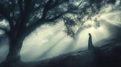 picturesque mystical forest