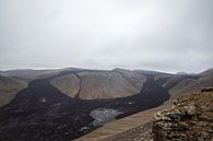 View of the Fagradalsfjall volcano with solidified lava flows in Iceland | Travel photography by Kelsey van den Bosch thumbnail