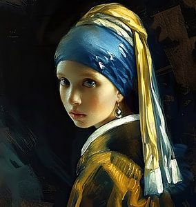 Girl from Vermeer by ARTEO Paintings