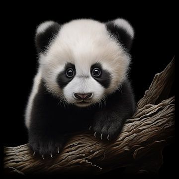 Baby panda portret van TheXclusive Art