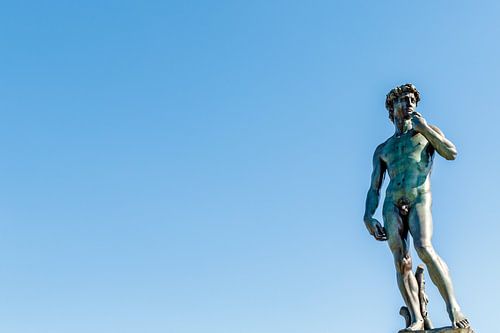 Bronzestatue (Nachbildung) des David von Michelangelo in Florenz, Italien