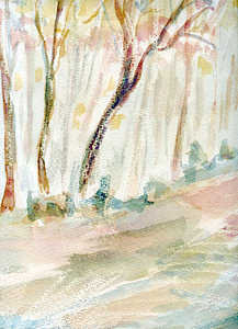Bäume in Pastell - Bomen in pastel